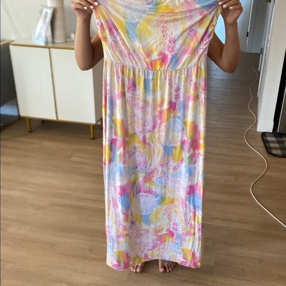 Colorful Tie-Dye Maxi Dress